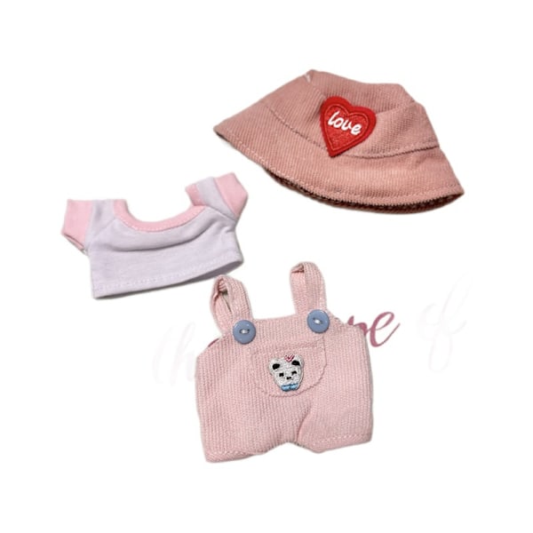 [HH] 17cm Labubu Söta Kläder, Söta Labubu Kläder Macaron Djurserie Dockkläder Kostym för 17cm Labubu 17cm labubu Doll Clothes
