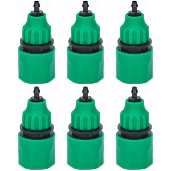 ORHS Haveslange Rør Envejsadapter Hanekobling ssform til Vanding 6-pk G/HH/ pipe connector 6pcs Green