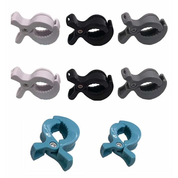 /HA/8-pack Blandade Färger Barnvagnsklämmor för Muslin, Leksaker, Sätesöverdrag, Filtklämmor, Universella Plastklämmor - X42