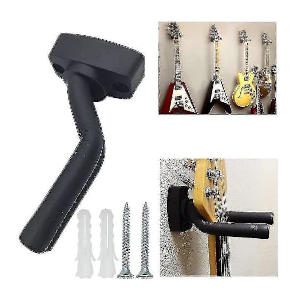 5-pack Svart Gitarrhängare Väggfäste Med Skruvar Passar Gitarrer [] B