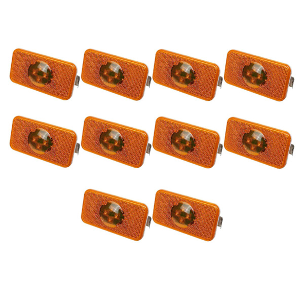 10x 24v Bil Lastbil Led Side Markør Lys Amber Indikator Lampe 4 Led Til Lastbiler Fm/