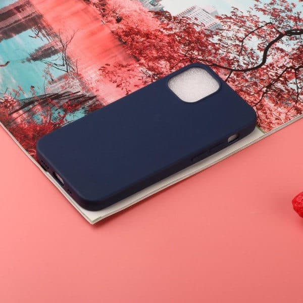 iPhone 12 / 12 Pro - Mat TPU-skal - Mørkeblå