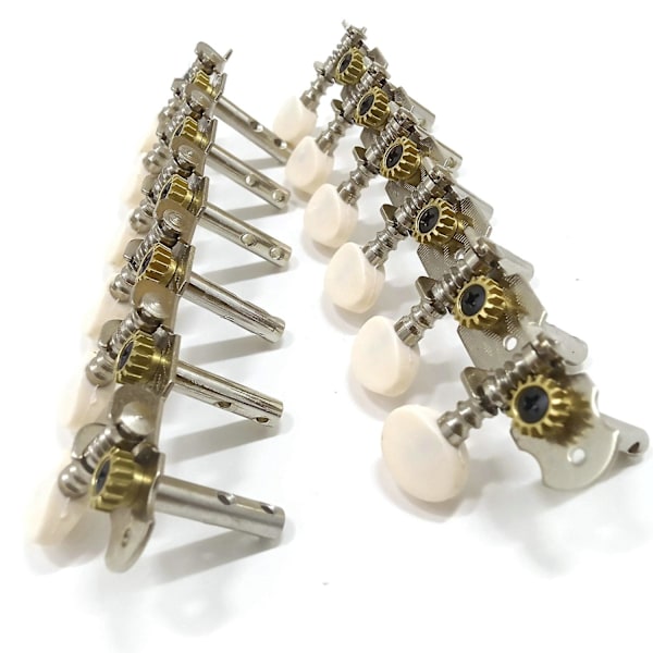 12 Strenge Akustisk Guitar Tuning Pegs Forkromet Maskinhoveder 6l 6r Akustisk Guitar Instrument