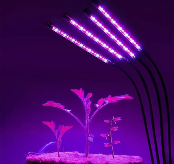 Vekstlampe / plantebelysning med 360° fleksible LED lysrør og timer, tre lysmoduser 1-pakning
