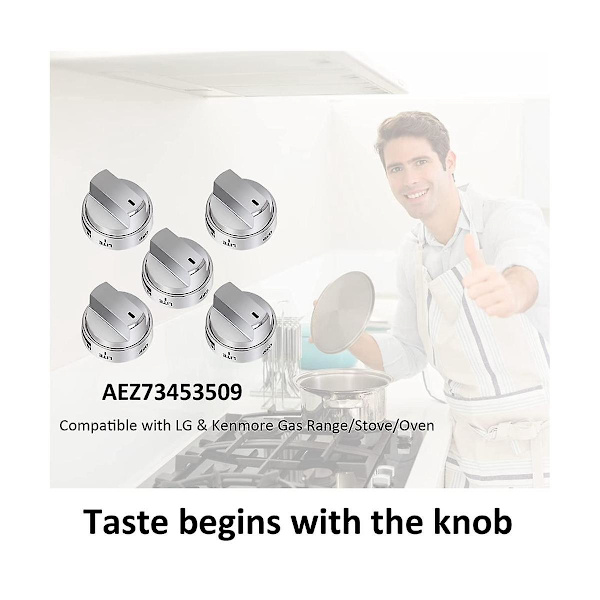 5 st Aez73453509 Spisknoppar Brännkontrollknoppar För Lg Gashäll/ugn/spisknoppar Ersätt För Aez