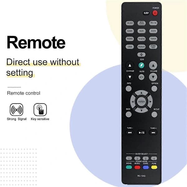 Ersättningsfjärrkontroll RC-1243 för RC-1243 Audio/Video-receiver []