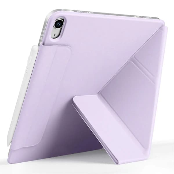 HA~Etui til iPad mini (2024)/(2021) PC+PU Læder Origami Stativ Magnetisk Tablet Beskyttelse - Lilla