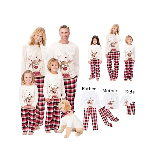 Julegave Matchende Familie Pyjamas, Jule Pyjamas Elgprint, Mor Mødre Mødre m