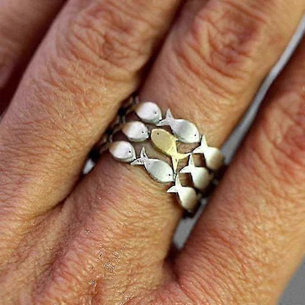 HA~Til Min Datter Svøm Mot Strømmen Ring Justerbar Fingerring For Kvinner