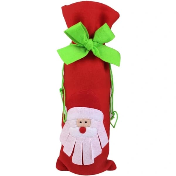 HA~3-pack Julvinpåse Presentinslagning Snörpåse Tomte Ren Träd Mönster