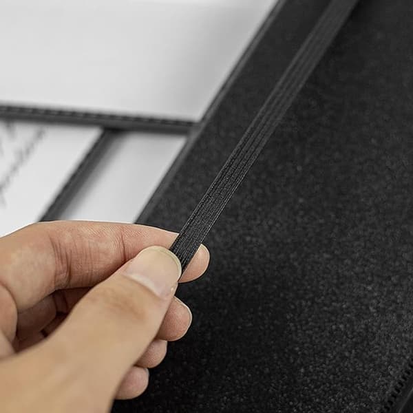 A4 Sammenfoldelig Clipboardmappe, Holdbar PP-organizer Med Stålclips, Bærbar Til Møder, Kontor Og Studie, Sort