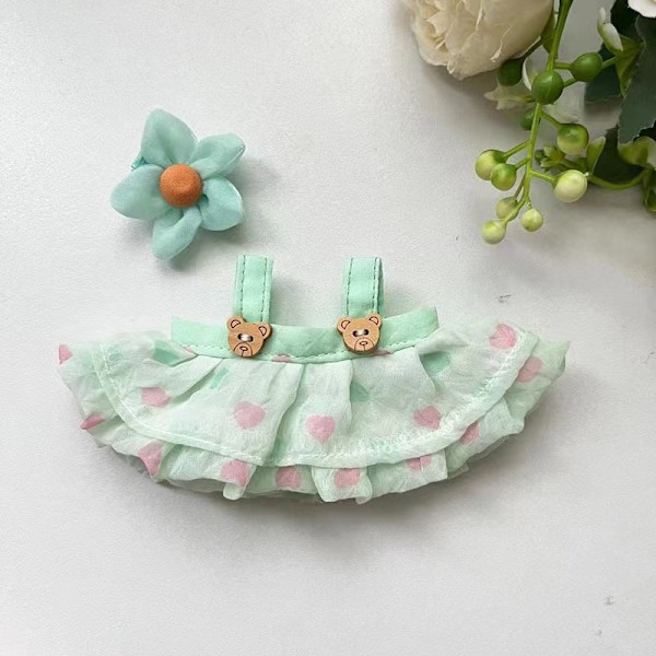 [HH] 17cm Labubu Popmarts Vaatteet ja Asusteet Nukke Macaron Paita Setti Täytetty Pehmo Sopii Vain Kangas 17CM 23