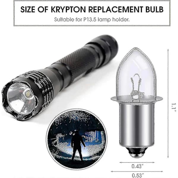 Kryptonlampe Erstatning 6V 4.8V 0.75A Bajonettsokkel (3-pakning) 3 3