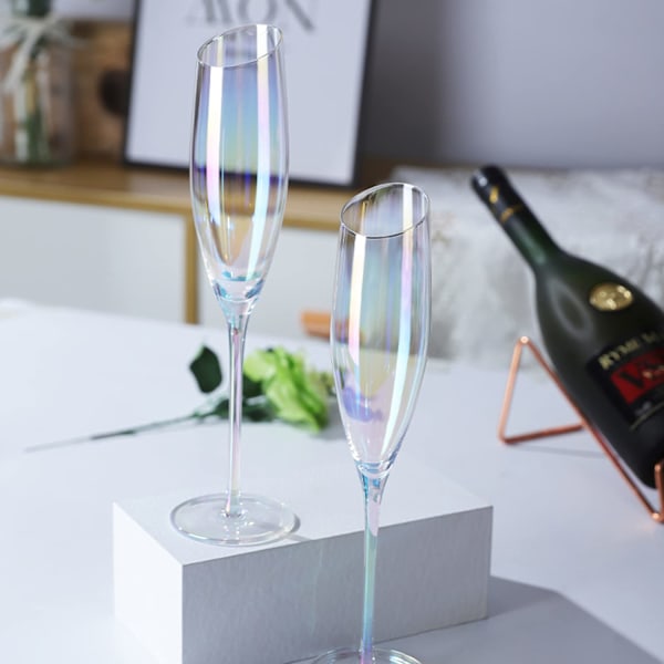 Krystallklare ubrytelige plastchampagneglass - Tåler oppvaskmaskin, BPA-fri, gjenbrukbare champagneglass 5,6 oz, sett med 4