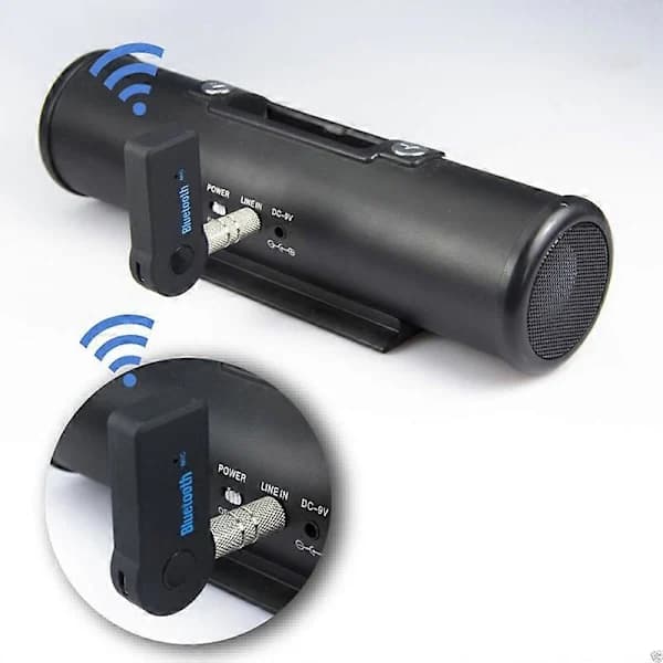 Bluetooth AUX Lydmottaker med mikrofon 1 stk - Svart