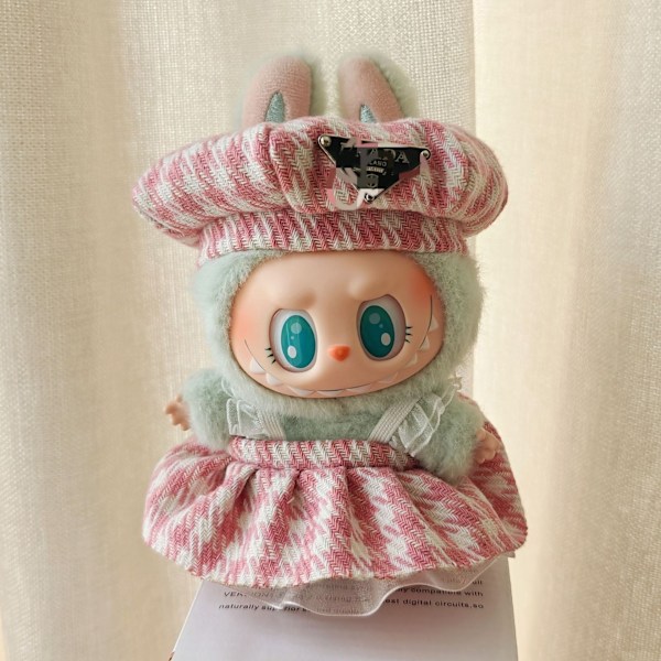 [HH]Labubu Kläder 17cm /15cm Prad Kläder Liten Doft Stil Set Labubu Outfit Mode Labubu Tillbehör 1(excluding doll)