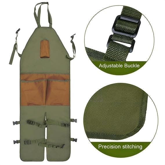 Garden Apron - Multiple Pockets - Oxford Tool Apron - Green