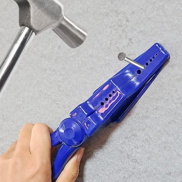 Tång Spikhållare Säkerhetstång Finger Save Spik Tamper För Säker Hamring (1st, Blå)