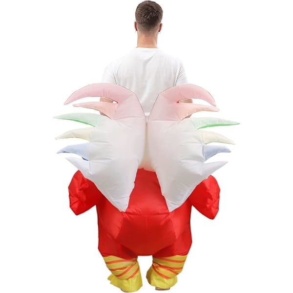 /HH/Oppustelig dragt Oppustelig kyllingedragt til fest Halloween jul Cosplay voksenstørrelseF&Q voksen voksen regnbue