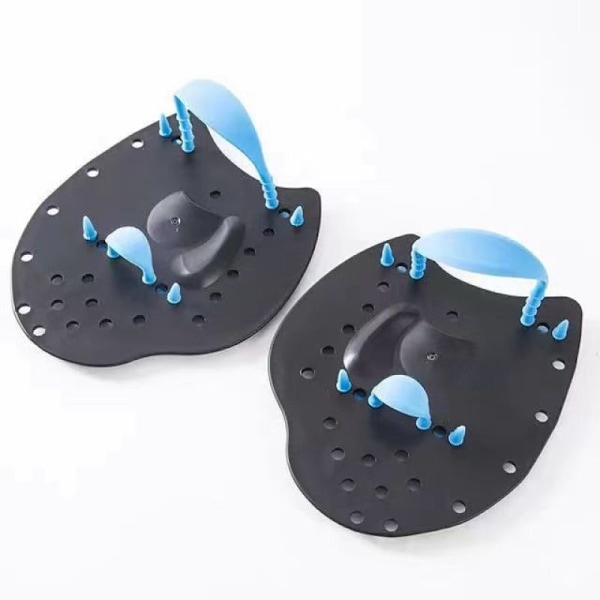 1 par simhandskar för män och kvinnor, simning, simhud, paddelhandskar, vattenmotstånd, vattenträning, aquafitness, för surfing (blå, M)