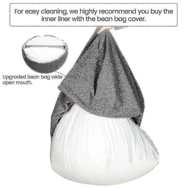 HA~Innerfôr Vanntett Lazy Bean Bag Sofatrekk, Ingen Fylling 70X80 CM