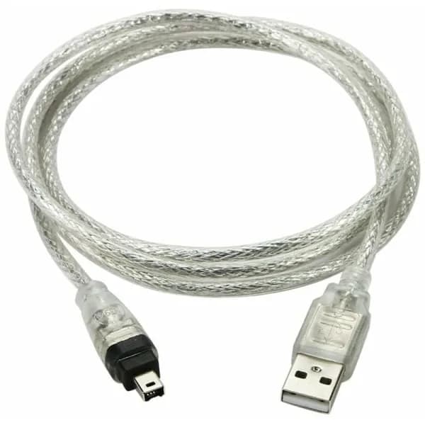 USB-hann til Firewire IEEE 1394 4-pins hann iLink-adapterkabel for Sony DCR-TRV75E DV