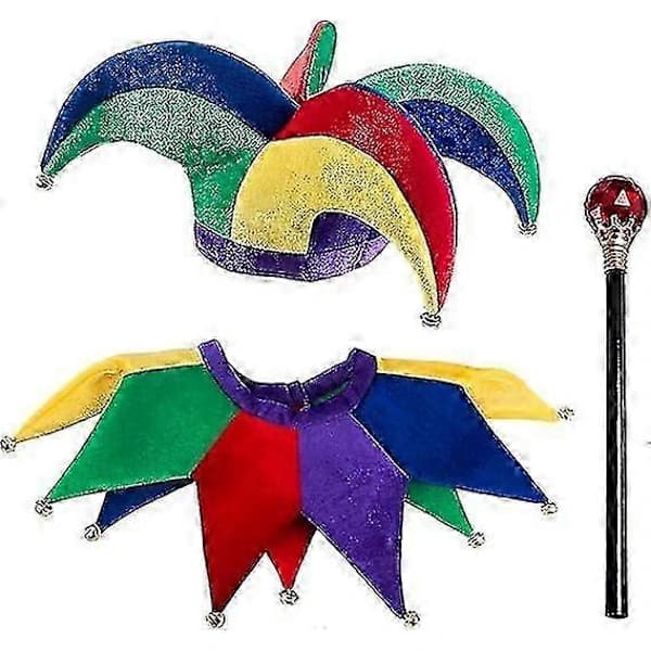 Narrdräkt - Hatt - Jester Kostym - Kungens Narr