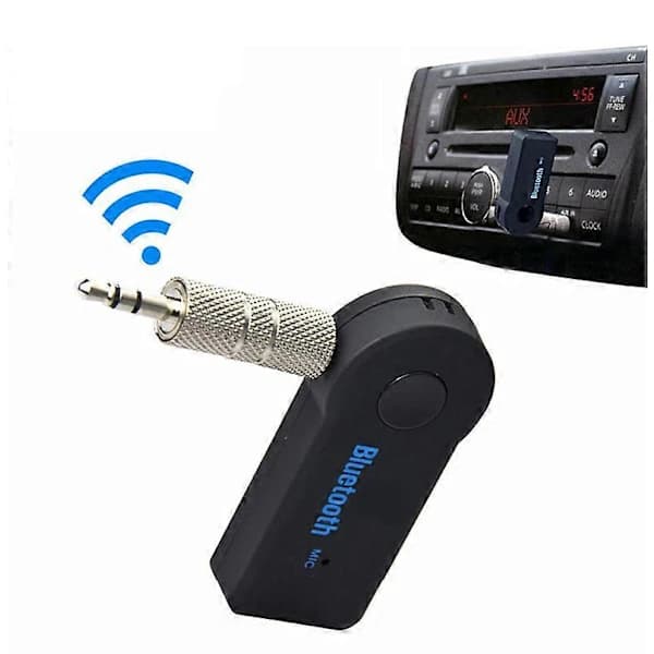 Bluetooth AUX Lydmottaker med mikrofon 1 stk - Svart