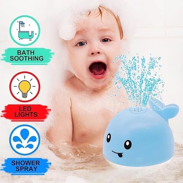 Baby Badeleker, Lysende Hval Badeleke Sprinkler