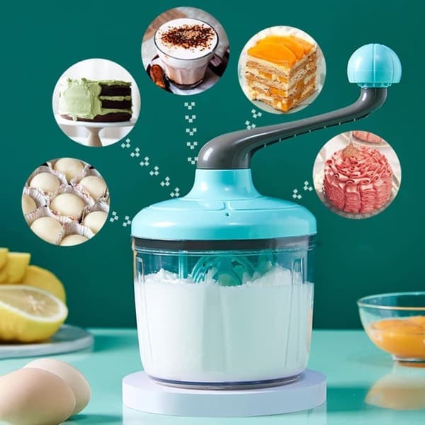 Manual Milk Frother / Egg Beater - Semi-Automatic Handheld Whisk for Home, Perfect for Cakes and Baking