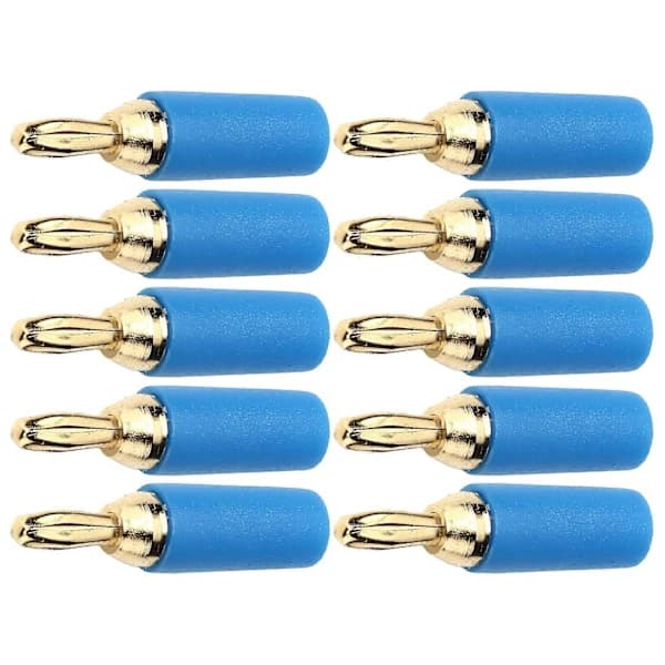 Bananstik 2,5 mm forgyldt messing hanstik 10 stk. tilbehørssæt []