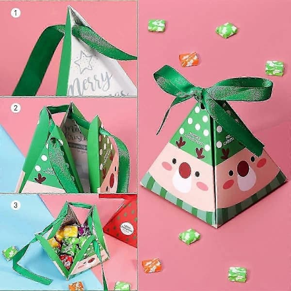 HA-30-pack julklappspåsar festlig tomte & ren design för festgåvor