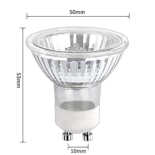 5 stk GU10 50W Halogen Spotlys Pære Dimbar, Halogen Reflektorlamper