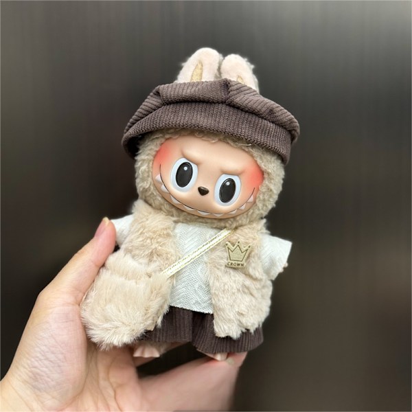 [HH] Endast Kläder 24 Designer 17cm LaBubu Plyschdocka Kläder Anime Söt PVC Figur Docka Overall Kjol Klä upp Kläder 1a 2a 17cm 13