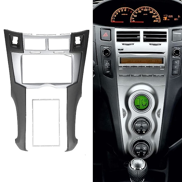 2 Din bilstereo ramme trimsett av dashbord for Yaris Vitz Platz 2005-2011 DVD-spiller installasjon