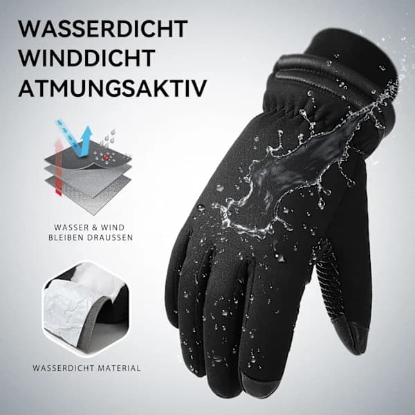 Vandtætte vinterhandsker til mænd, touchscreen-kompatible skihandsker, motorcykelhandsker