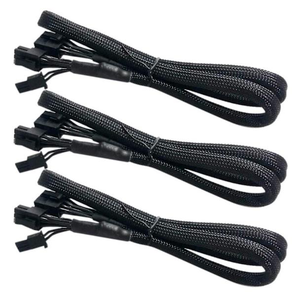 3x 8-bens til 8-bens (6+2) PCIe VGA-forsyningskabel Flex til Supernova 650 750 850 1000 1600 2000 G2 G3 P