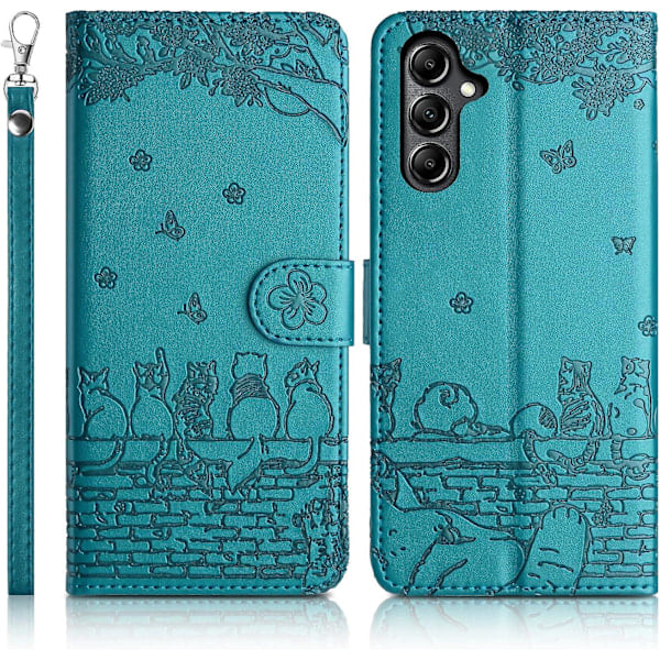 /HA/Pung Etui til Samsung Galaxy A55 5G, Premium PU Læder Magnetisk Flip Beskyttende Etui med Kortpladser og Stativfunktion