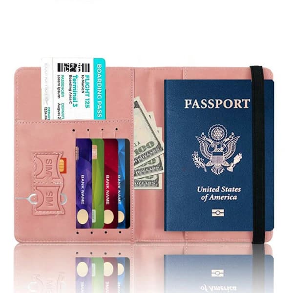 PU RFID-etui for pass, kredittkort og ID-kort, vanntett, svart CDQ