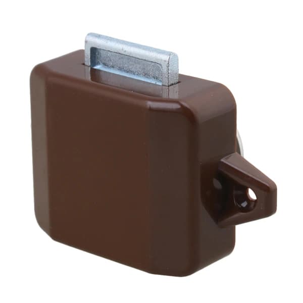 HA-Trykknapplås for skap til bobil, campingvogn, brun sølv 10}