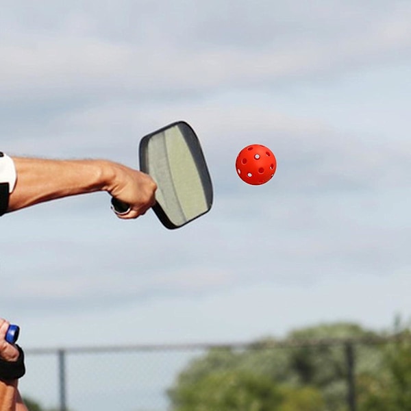 Pickleballbollar, med 40 hål ihålig luftflöde speciellt designade utomhus inomhus pickleballbollar för inomhus utomhusturneringar Backyard