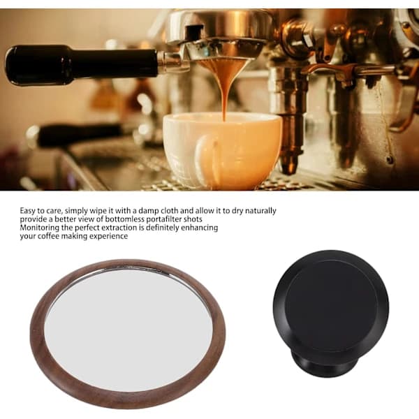 Espresso Speil, 360 Graders Rotasjon Kaffe Flythastighet Observasjonsreflekterende Speil 6 cm Diameter