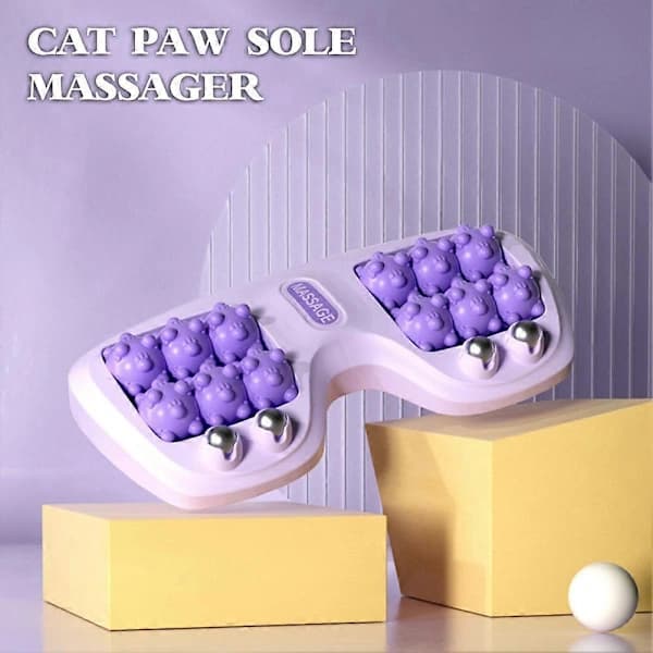 Fodmassage Roller til Lindring af Plantar Fasciitis - Dobbelt Akupressurterapi til Smertelindring, Stressreduktion og Forbedret Cirkulation