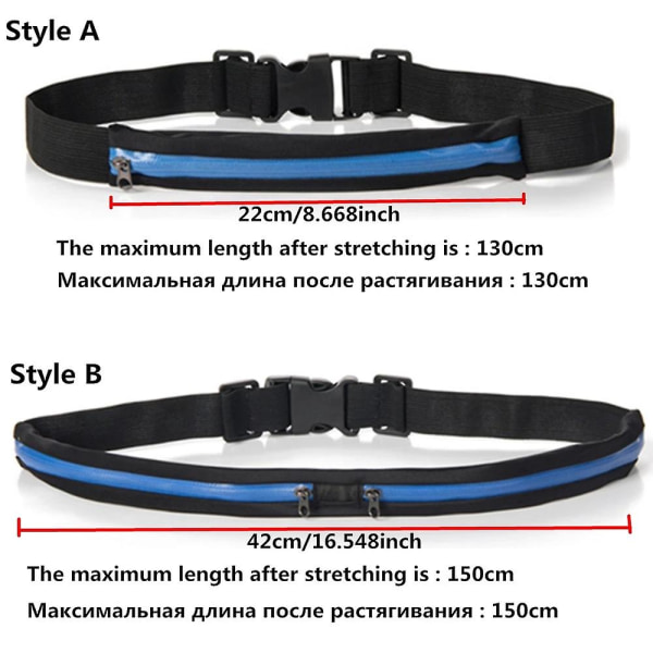 Sports Bag Running Waist Bag Pocket Running Cycling Jogging Waist Belt Pack Phone Pouch Pocket Waterproof Adjustable Gym Bag