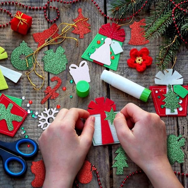 288 ark glitter juleskumklistremerker selvklebende jul