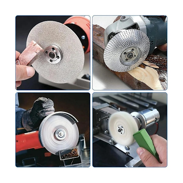 Borrslipmaskinadapter, 6mm/10mm Arborskaft Adapter Med Flänsmutterdelar Set Och 2 Spännyckel