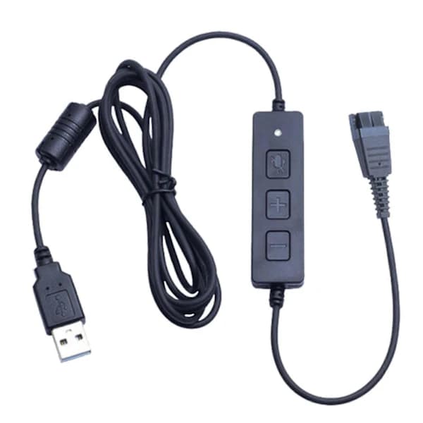 Headset Hurtigkobling QD-kabel til USB-stikadapter Call Center Kontor [] A