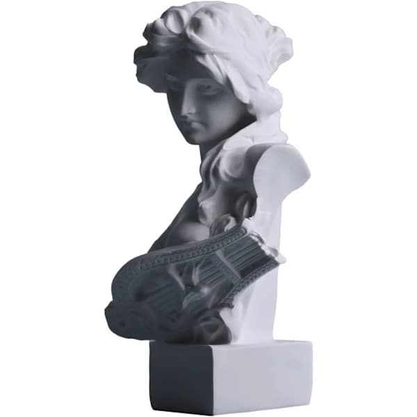 15,2 cm H Hvit Afrodite Statue Skulptur, Harpiks Gresk Mytologi Byste Statue, for Coquette Romdekorasjon