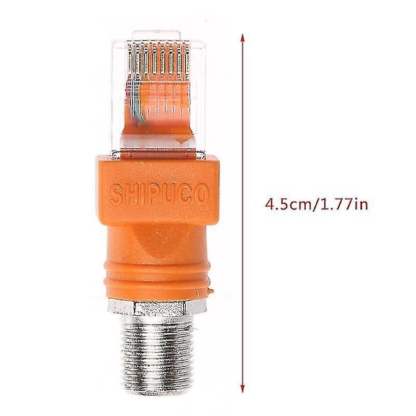 F-hona till RJ45-hane koaxial fatkoppling adapter RJ45 till RF-kontaktkonverter A