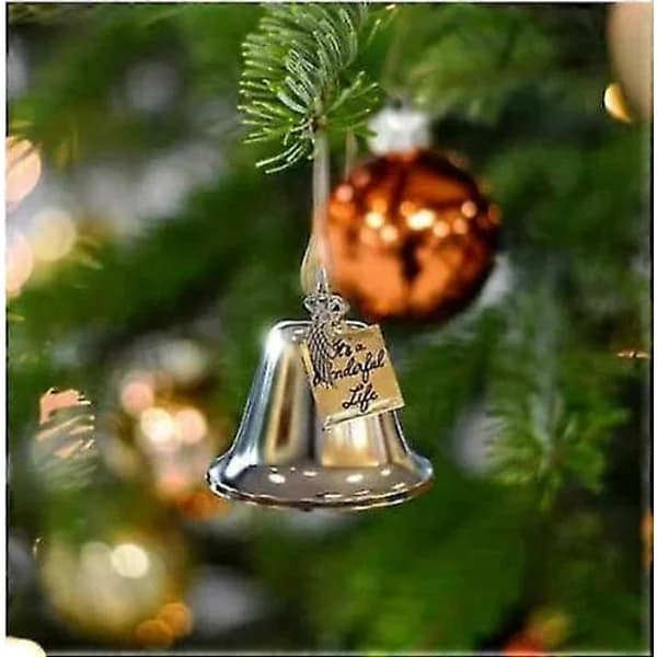 Festlig julminnesprydnad Trähänge Dekor med klockdetaljer
